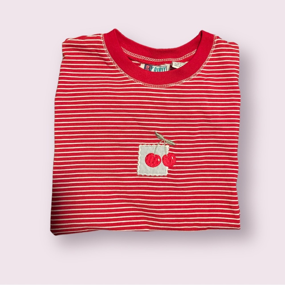 Bold Spirit Cherry Stripe Top